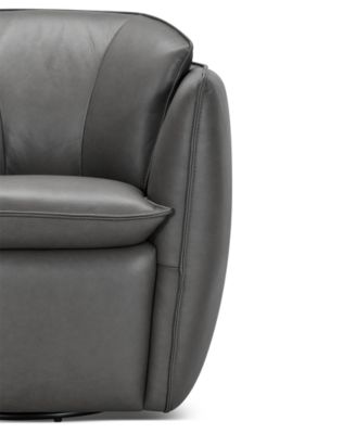 Kettner 32" Leather Swivel Chair, Created for Macy's