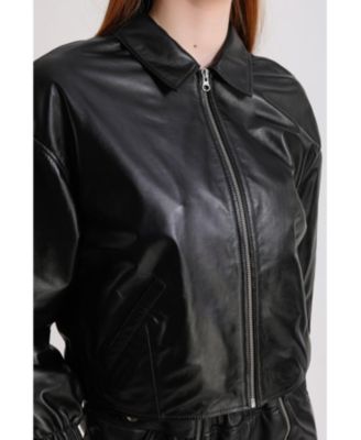 Women's Leather Jacket, Black