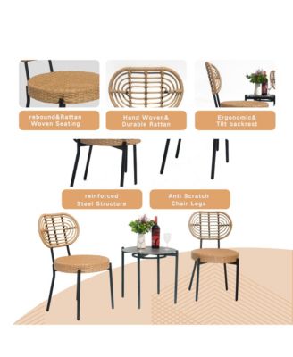 Streamdale 3-Piece Outdoor Wicker Bistro Set Durable, Stylish, & Versatile