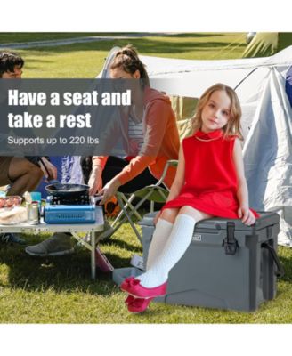 25 QT Hard Cooler with Aluminum Handle and Integrated Cup Holders