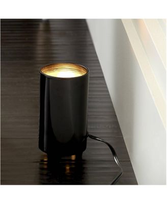 Can Mini Uplighting Indoor Accent Spot-Light Plug-In Floor Plant Home Decorative Art Desk Black Finish 6 1/2" High