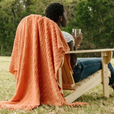 Premium Acrylic Knit Throw with Tassels, 50" x 65"