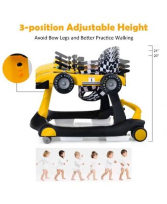 Kids 4-in-1 Foldable Activity Push Walker with Adjustable Height