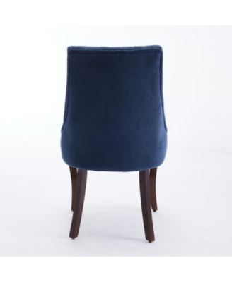 Flocking Dining Chairs with High Backrest (Set of 2)