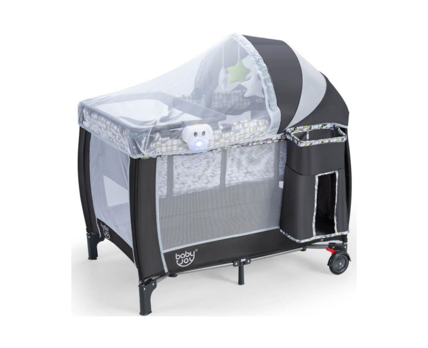 4-in-1 Portable Baby Playard with Changing Station and Net