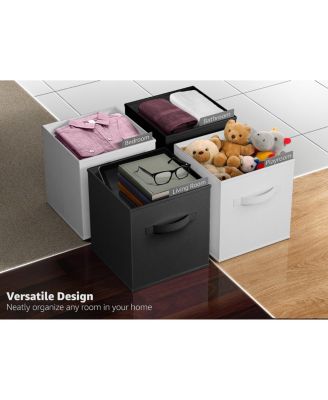 6-Pack 13-Inch Foldable Storage Cubes with Handles for Organizing Home, Shelves, Nursery, Playroom, Closet