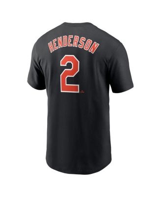 Men's Gunnar Henderson Black Baltimore Orioles Fuse Name Number T-Shirt