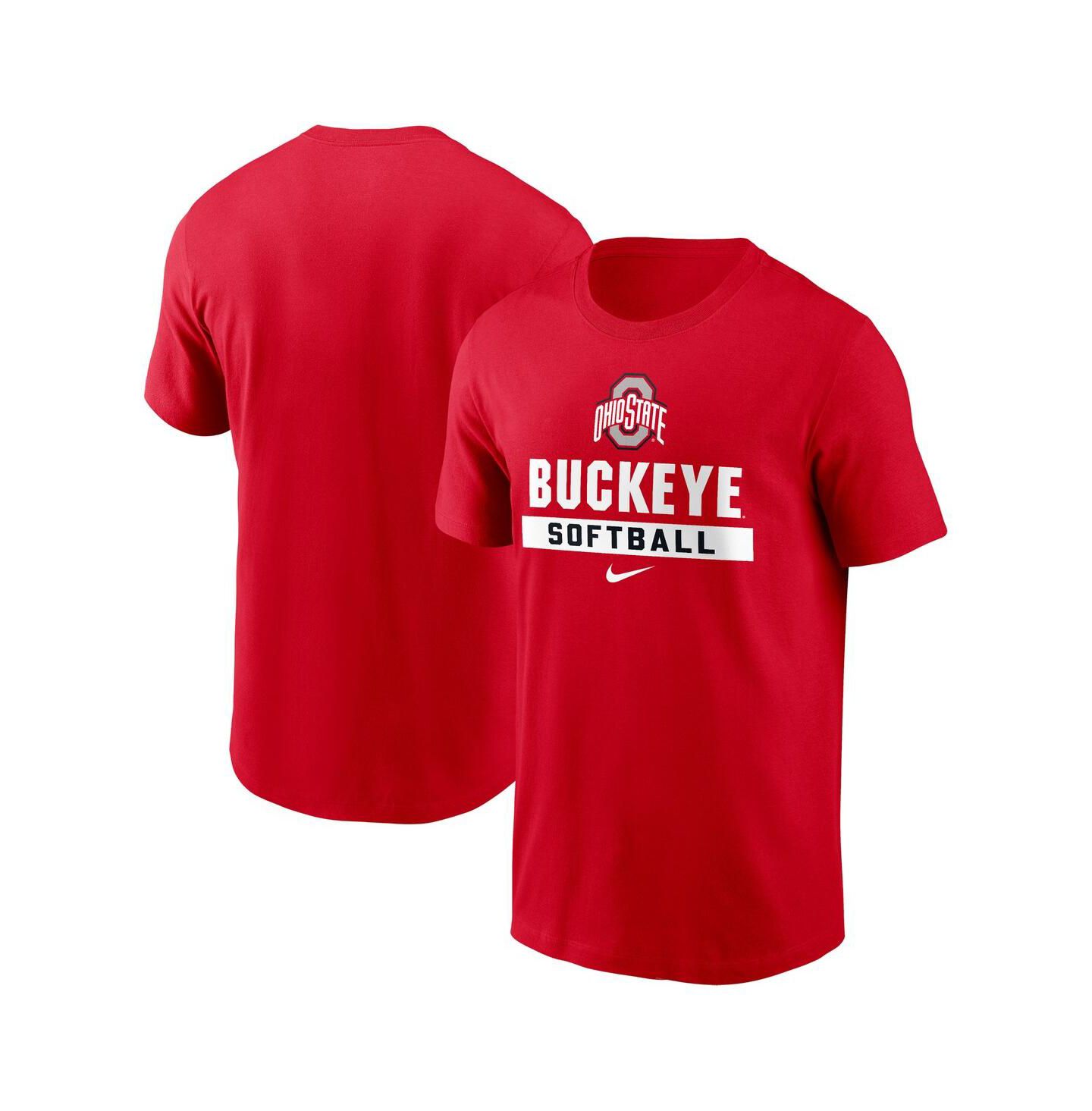 Мужская футболка Nike Scarlet Ohio State Buckeyes Softball — фото 1