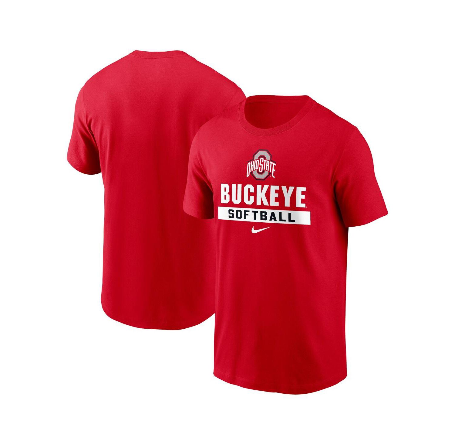 Men's Scarlet Ohio State Buckeyes Softball T-Shirt