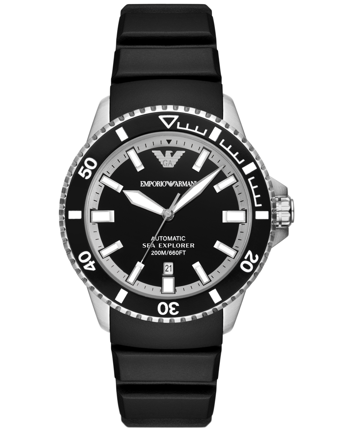 Emporio Armani Rubber Strap Watches In No Color