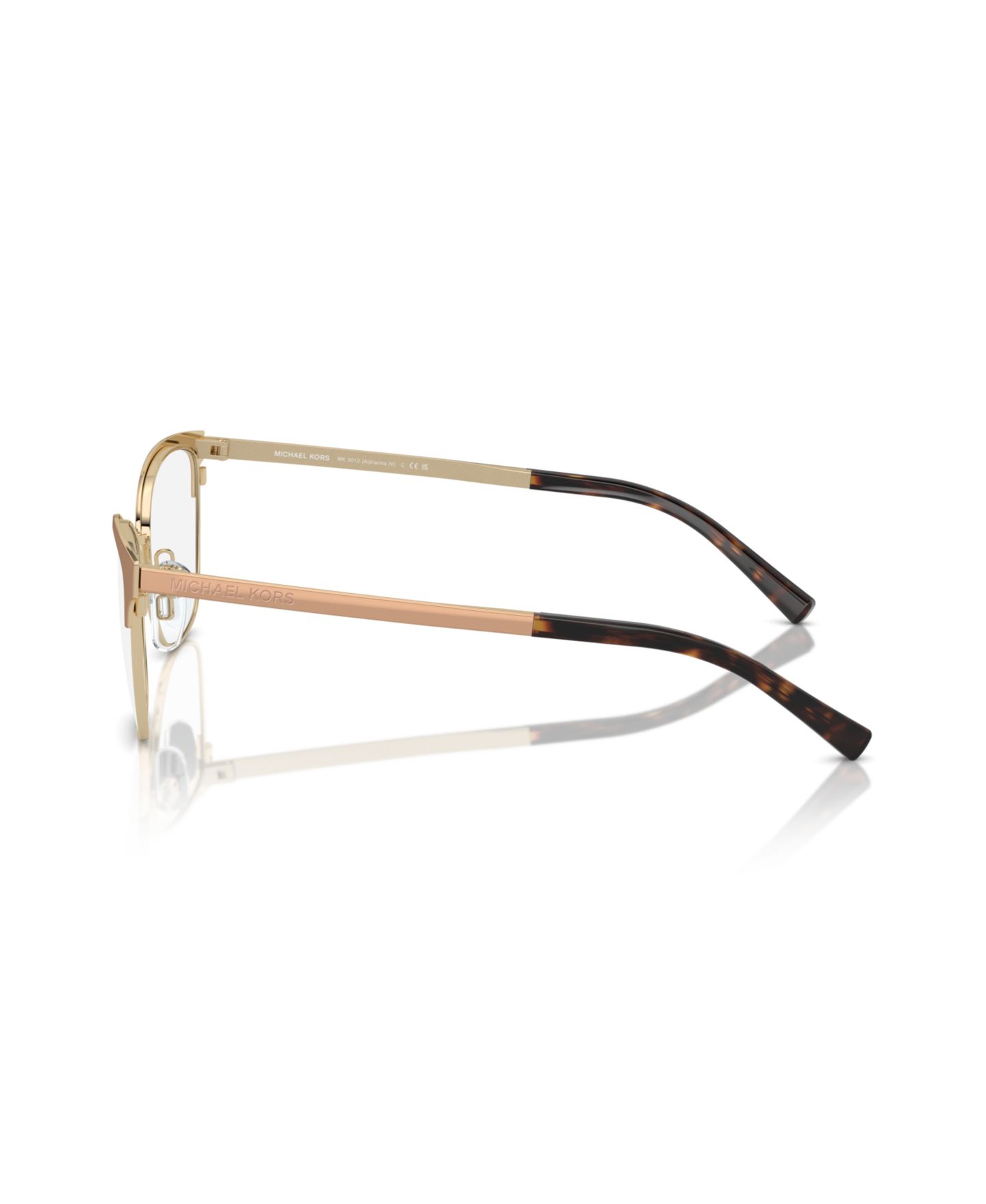 Женские очки Michael Kors Woman Cat Eye Metal MK3012 Adrianna IV Eyeglasses, цвет: Блестящий норковый — фото 4
