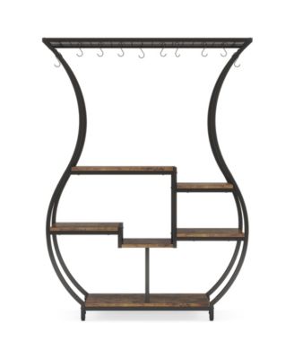 6-Tier Plant Stand, 70.9 Inch Tall Plant Shelf with 10 Hanging Hooks, Vase Shape Ladder Plant Stand, Multi-Purpose Plant Display Rack for Indoor, Balcony, Living Room