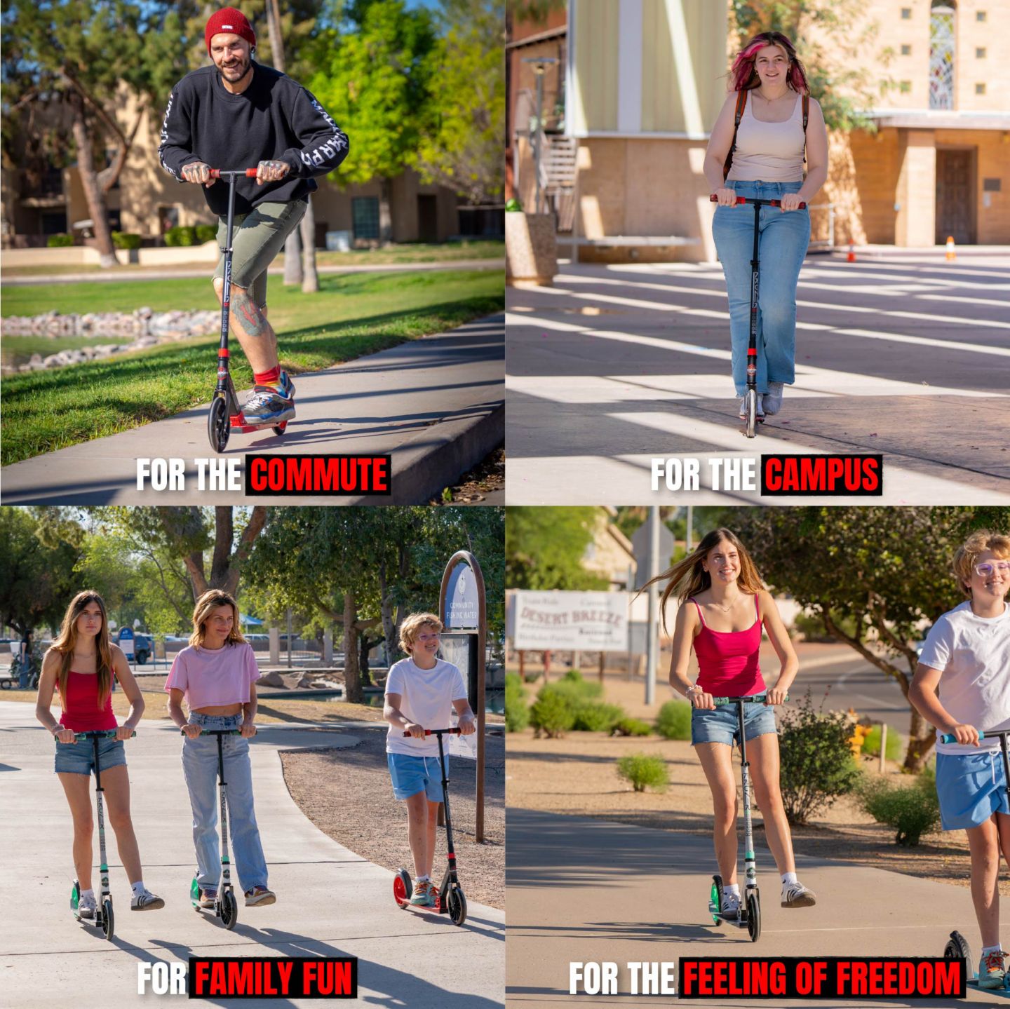 Детская игрушка Madd Gear Scoot 200 Folding 200mm Wheels Kick Scooter, 220 lbs Capacity, от 8 лет, цвет: Чёрный красный — фото 6
