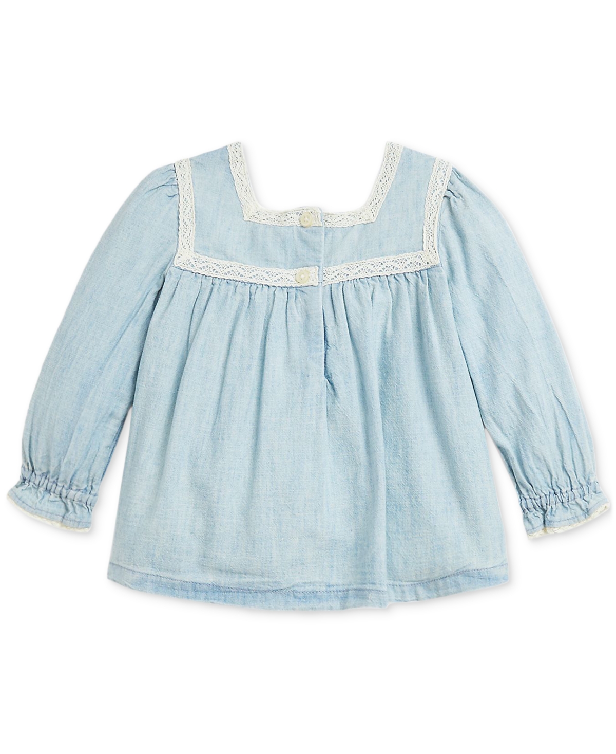 Polo Ralph Lauren Baby Girls Chambray Top & Ribbed Leggings, 2 Piece Set