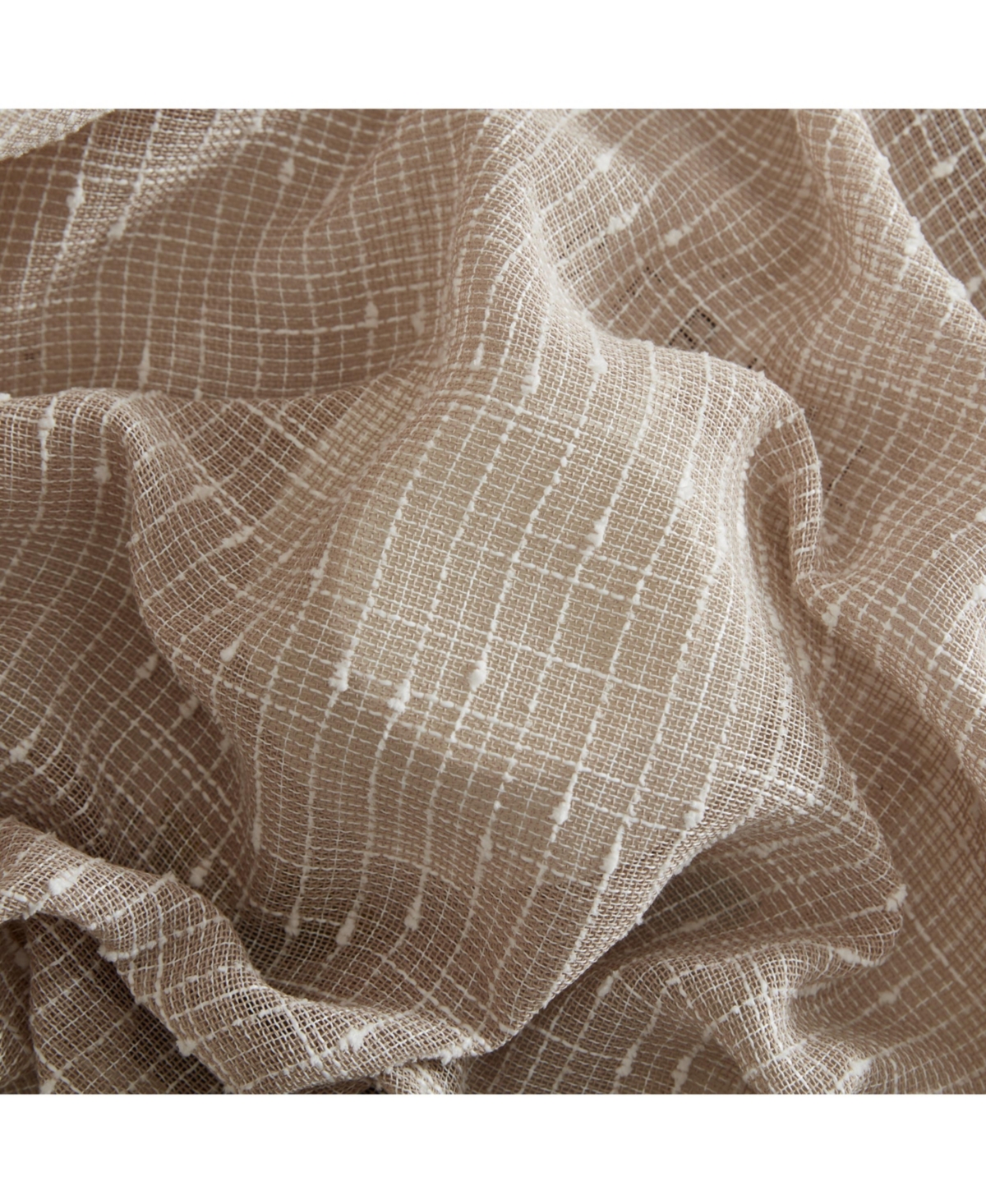 Hlc.me Emily Faux Linen Semi Sheer Transparent Rod Pocket Back Tab Lightweight Window Curtains Wide Panels