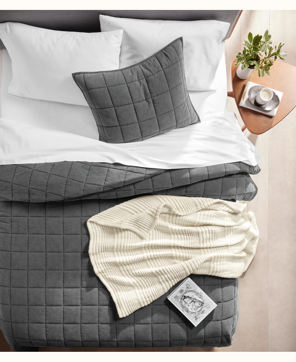Oake Cloud Channel Throw, 50" X 60", Exclusively At Macy's In Ivory