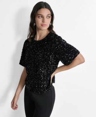 macys velvet tops