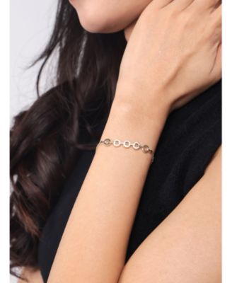 Cable Link Chain Bracelet in 14K Gold, 6.5 in adj to 7.5 in, approx. 3.5 grams