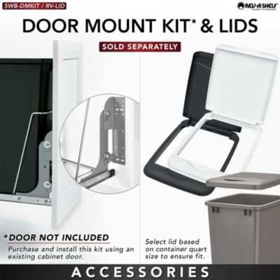 Double Pullout Trash Can 27 qt. for Kitchen, Black, RV-15KD-18C S