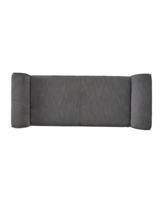 Upholstered Storage Bench With Rolled Arms