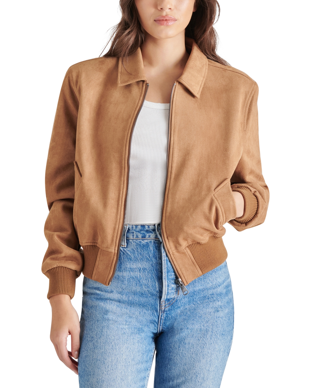 Steve Madden Women's Anouk Faux-Suede Bomber Jacket