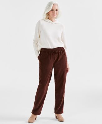 Style & Co - Women's Cotton Corduroy Drawstring Pants