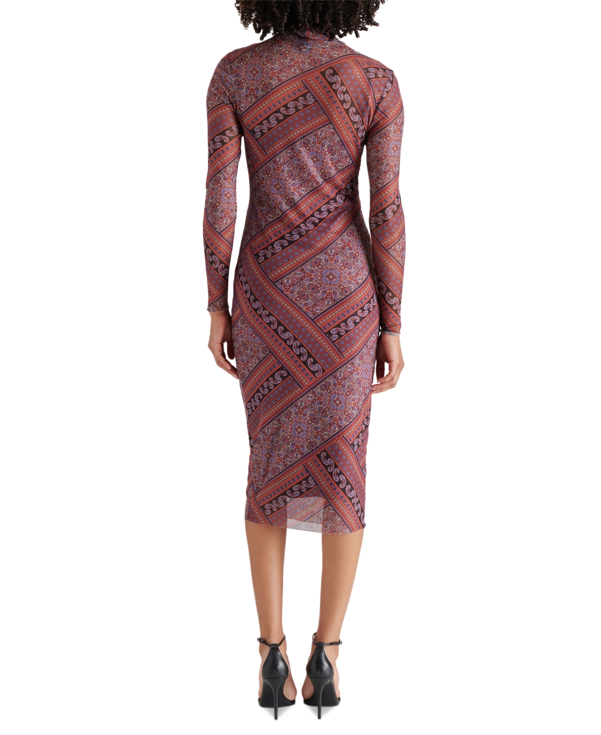 Steve Madden Women's Vivienne Paisley Turtleneck Midi Dress