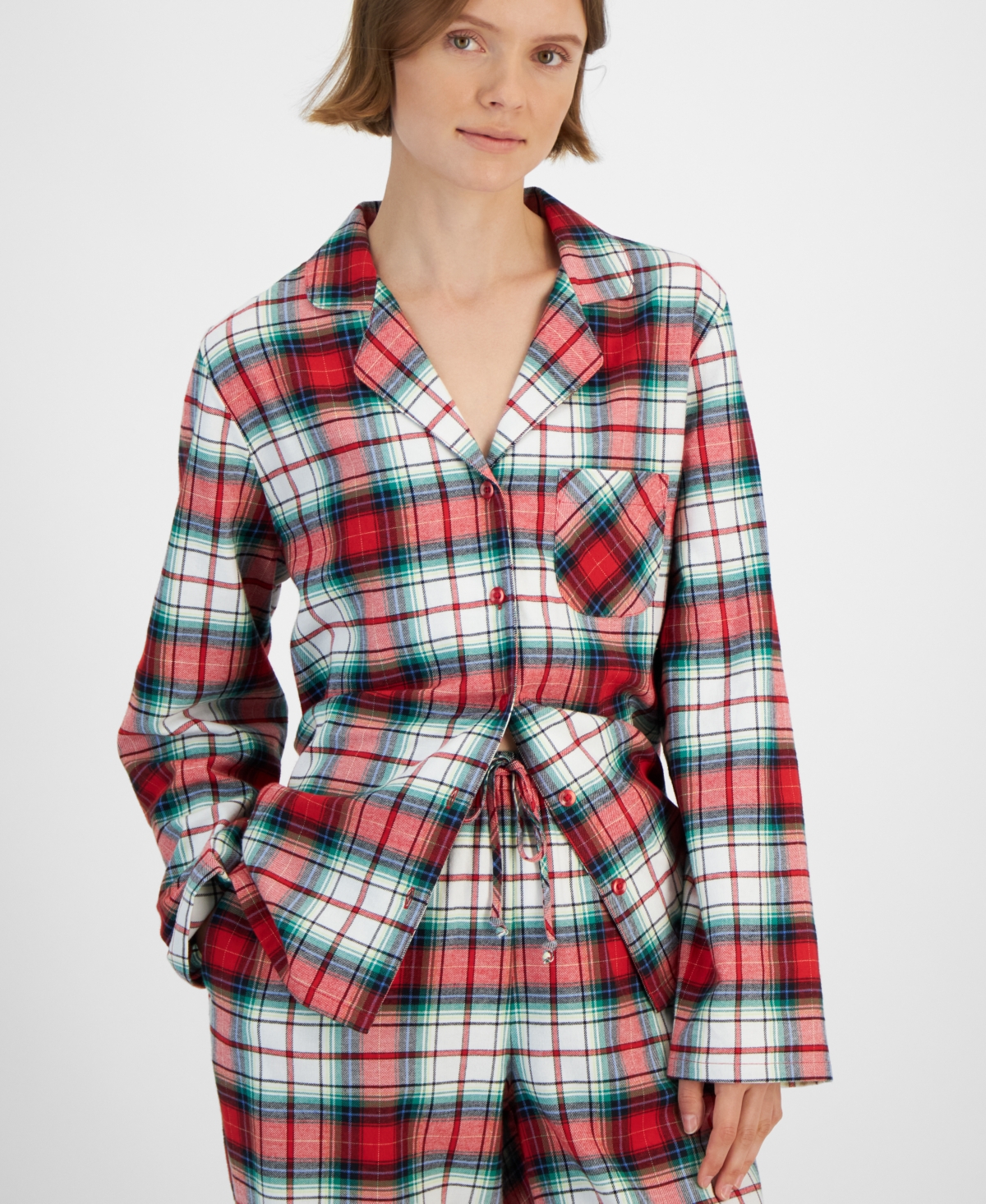 Holiday Lane Women'sNotch Collar Matching Family Pajamas Set, Created for Macy's - Winterton Plaid