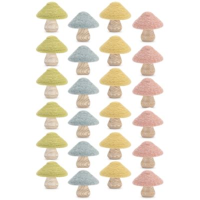 Colorful Mushroom Set of 24 - Vibrant Decorative Accents for Home and Garden