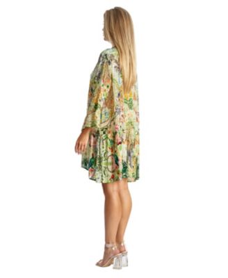 Women's Printed Pleated Short Dress