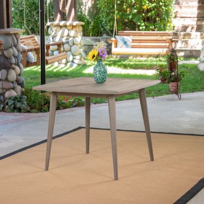 Modern Acacia Wood Square Dining Table