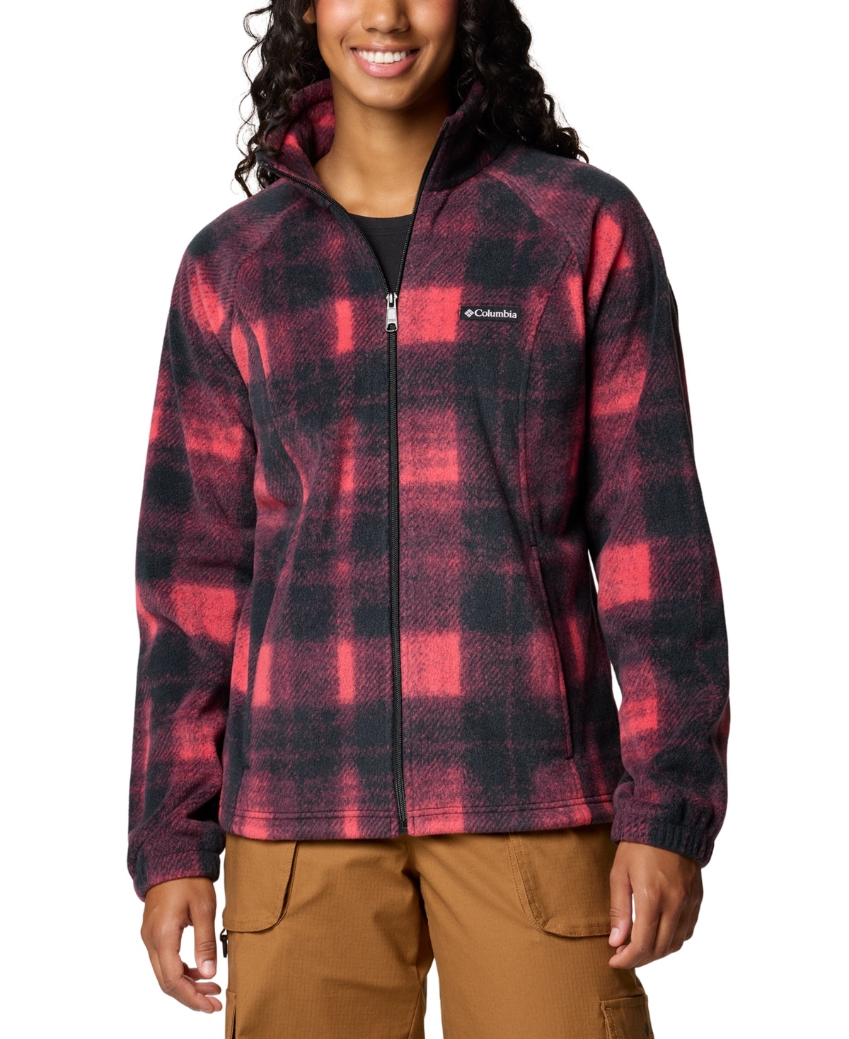Women's Benton Springs Printed Fleece Jacket - Chalk Omblur