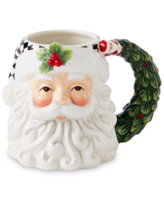 Spode - Christmas Tree Black & White Santa Mug
