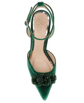 Jewel Badgley Mischka Women's Tailynn Ornamented Ankle Strap Pumps