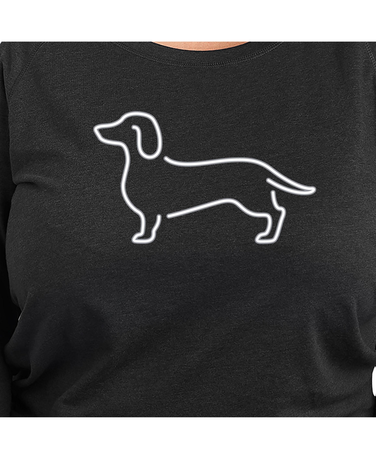 Hybrid Apparel Dachshund Plus Size Graphic Pullover In Grey