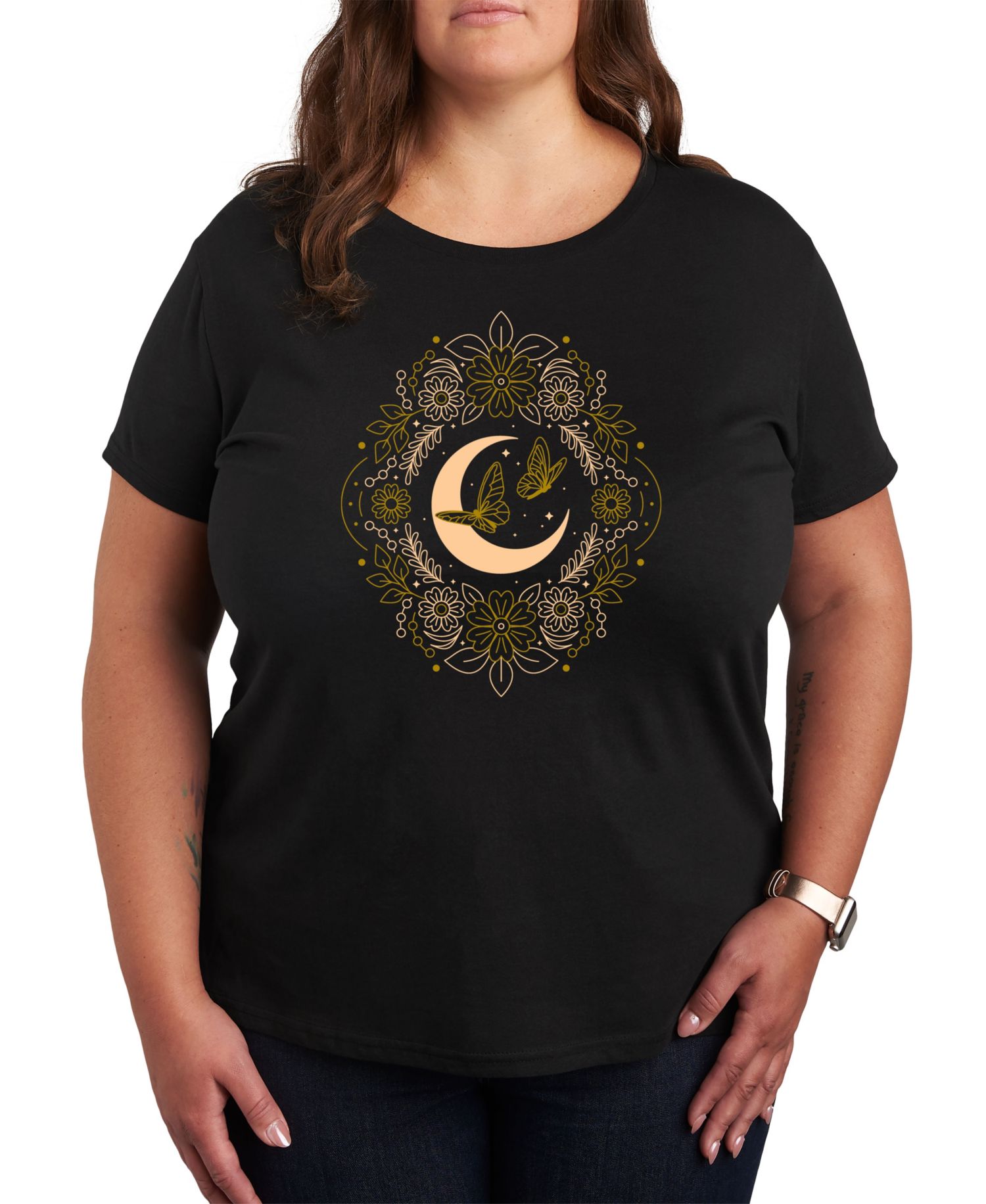 Golden Moon Plus Size Graphic Tee