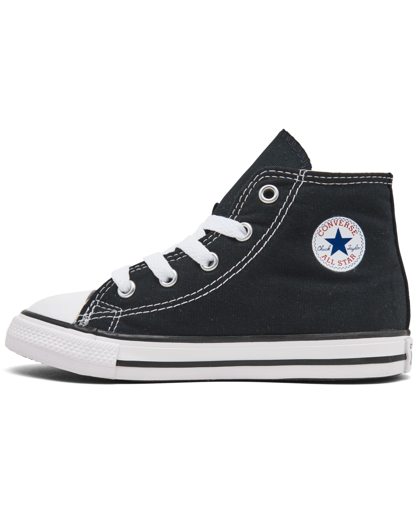 Детские высокие кеды Converse Chuck Taylor All Star, Finish Line, цвет: Чёрный — фото 2