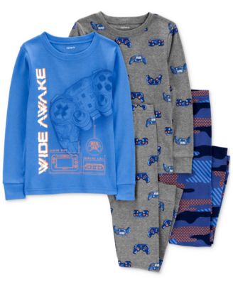 Carter's - Little & Big Boys Gamer 100% Snug Fit Cotton Pajamas, 4 Piece Set