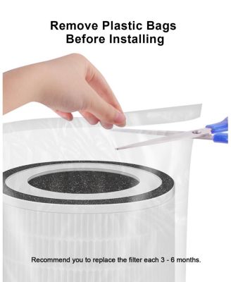 MORENTO KILO Air Purifier Replacement Filter, 3-In-1 Ture HEPA Filter, Efficiency Activated Carbon, for MORENTO Kilo Air Purifier (2 Pack)