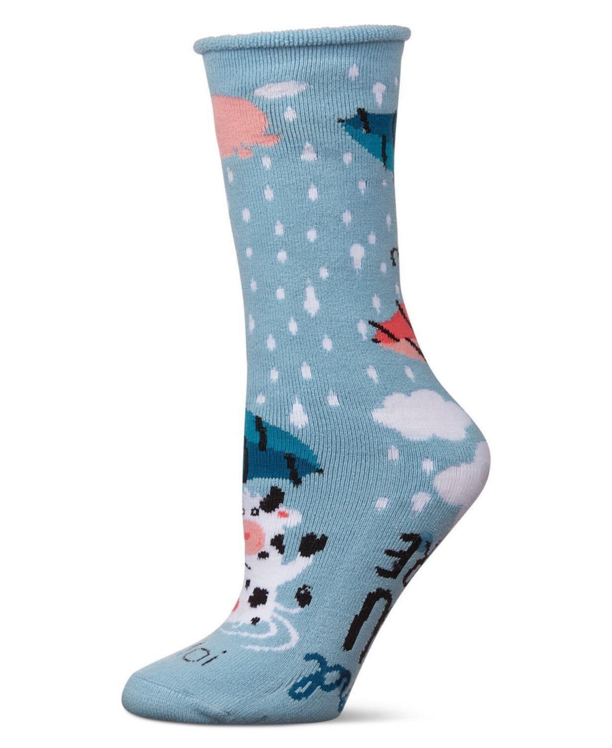 Udder The Weather Greeting Card Socks - Sky blue