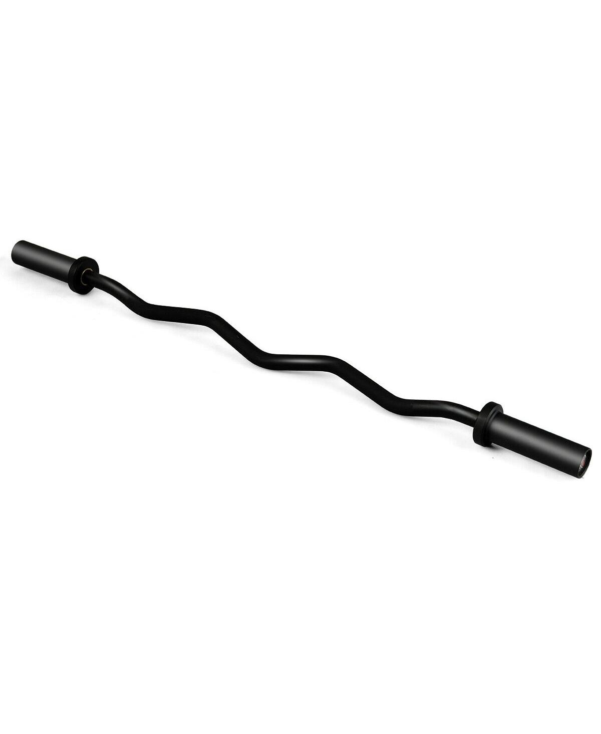 48 Inch Phosphate Steel Fitness Equipment Bar - Black
