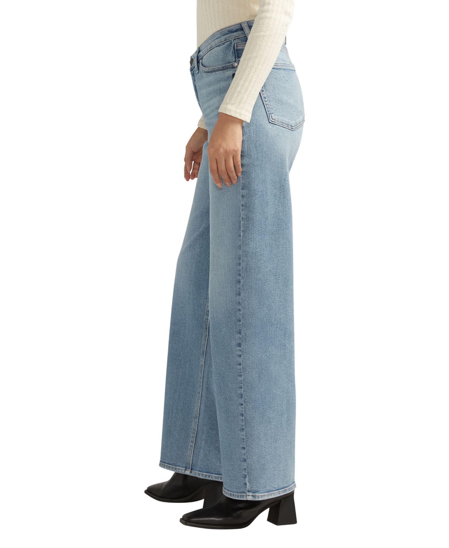 Женские джинсы Silver Jeans Co. V-Front High Rise Wide Leg, цвет: Индиго — фото 3