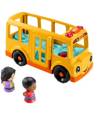 Fisher-Price School Bus Musical Toddler Toy Vehicle with 2 Figures