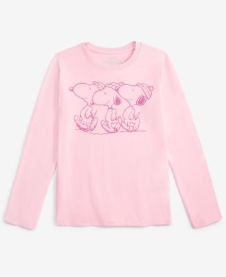 Epic Threads Little & Big Girls Snoopy Long-Sleeve T-Shirt, Created for ...
