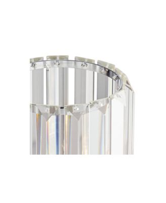 Caledan Modern Accent Table Lamp 10 1/2" High Clear Crystal Rods for Bedroom Bedside Nightstand Office Kids Family House Home