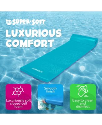 Sunsation 1.75" Thick Foam Lounger Raft Pool Float, Tropical Teal