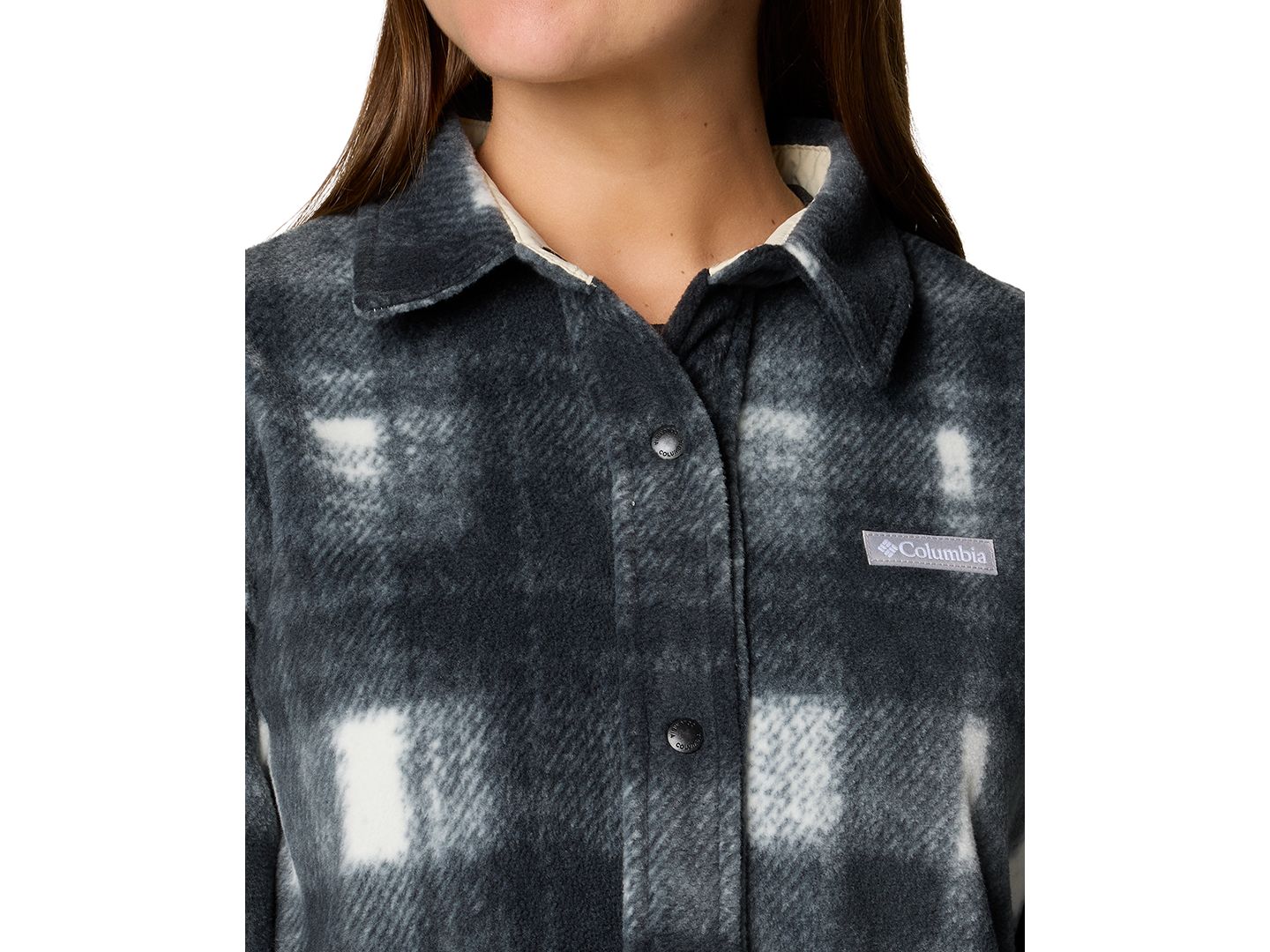 Женская куртка Columbia Benton Springs II Fleece Shirt Jacket, цвет: Меловой — фото 7
