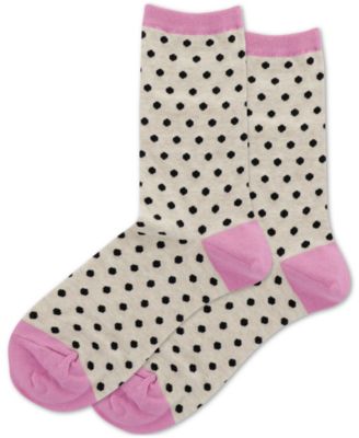 Hot Sox - Women's Small Polka Dots Crew Socks