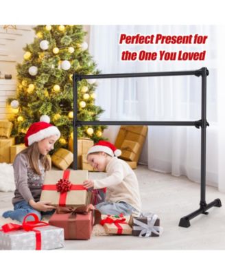 4 Feet Double Ballet Barre Bar with Adjustable Height