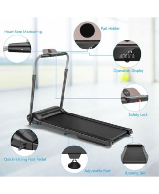 Compact Folding Treadmill with Touch Screen APP Control